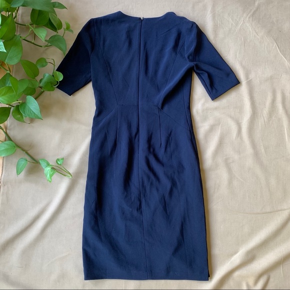 Maggy London Draped Ruffle Sheath Dress - Picture 2 of 7